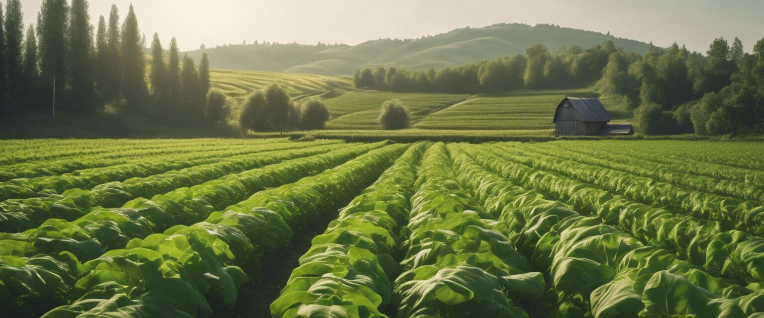 Healthy crops growing in a field