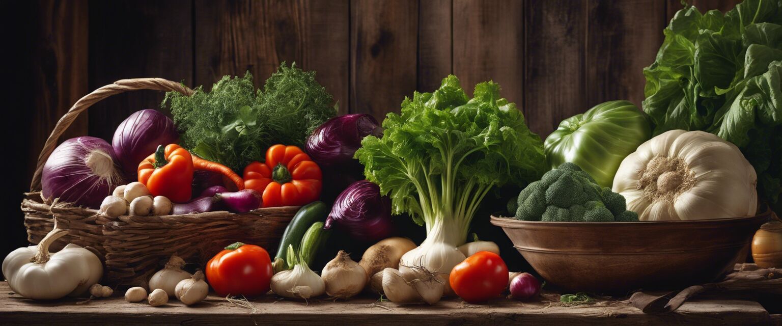 Freshly harvested vegetables