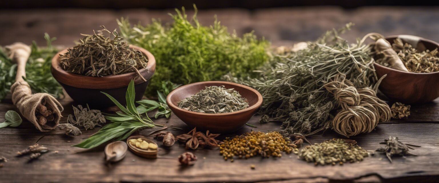 Dried herbs for alternative medicine